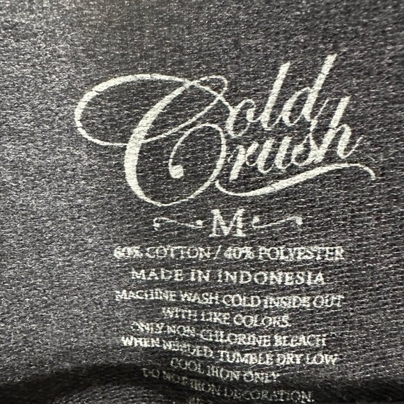 Cold Crush Sweatshirt Womens Medium Black Bah Hum Pug! Pullover Rib Cuffs - Picture 3 of 5